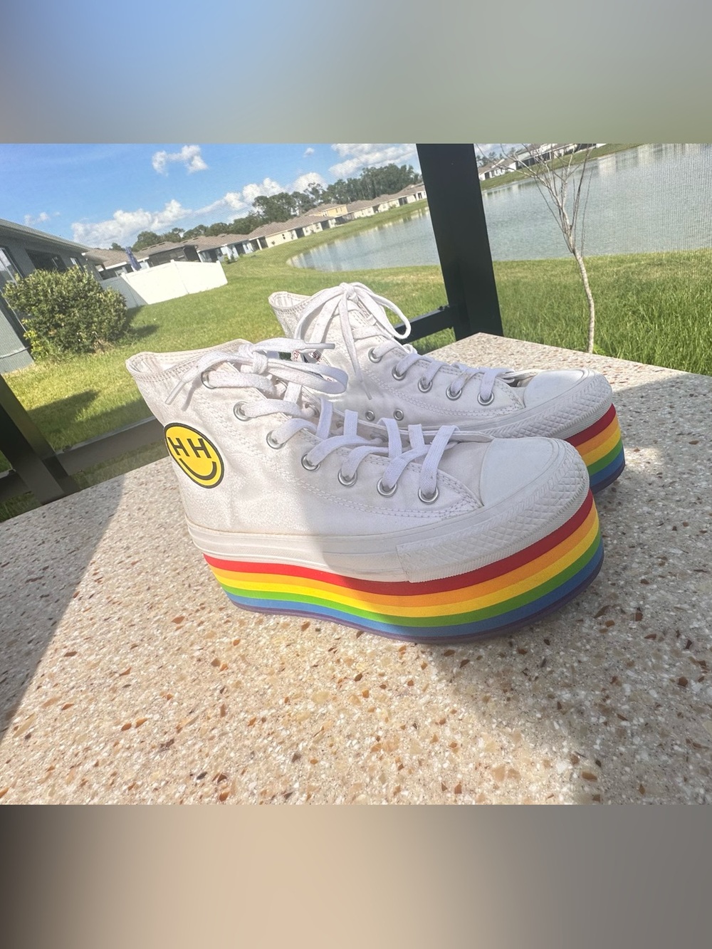 Converse Pride Chuck Taylor All Star Lift Platform sneakers size 7.5 - Picture 6 of 10